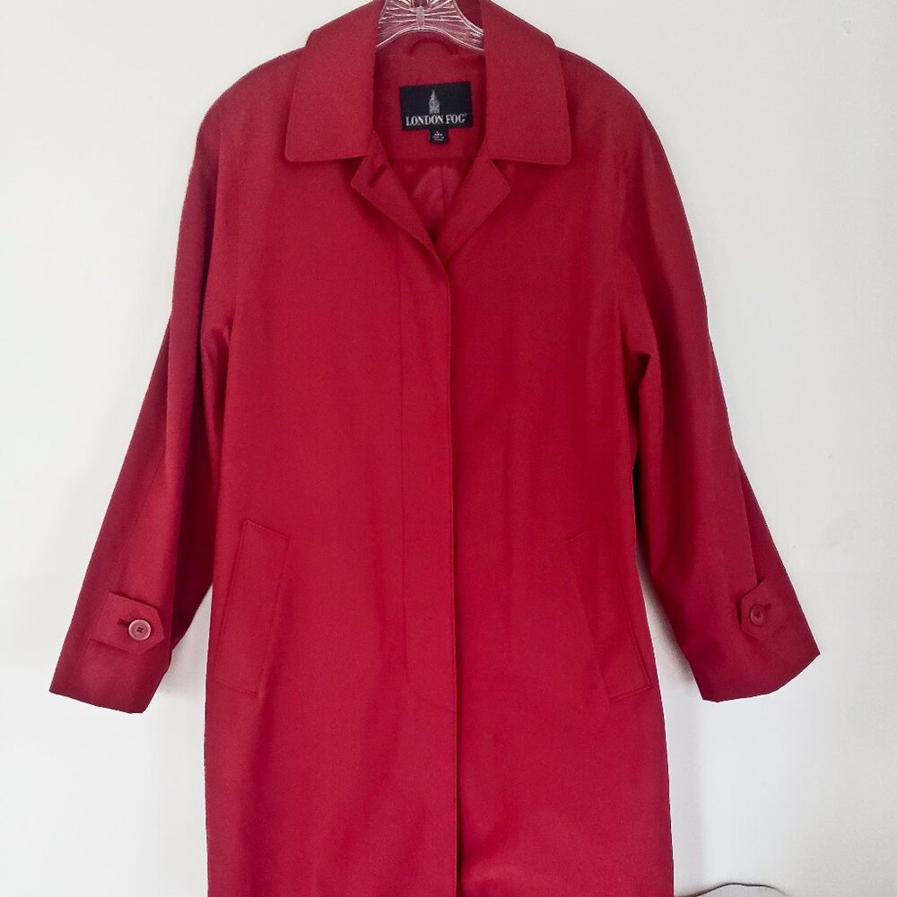 Ladies Raspberry London Fog Coat LARGE